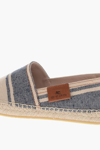 Espadrillas in Canvas con Motivo a Righe
