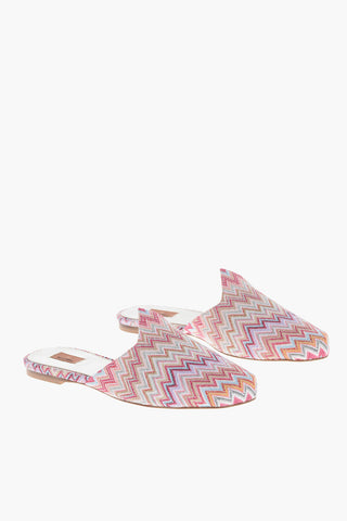 Lurex ALICUDI Mules with Zig Zag Pattern