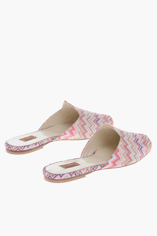 Lurex ALICUDI Mules with Zig Zag Pattern