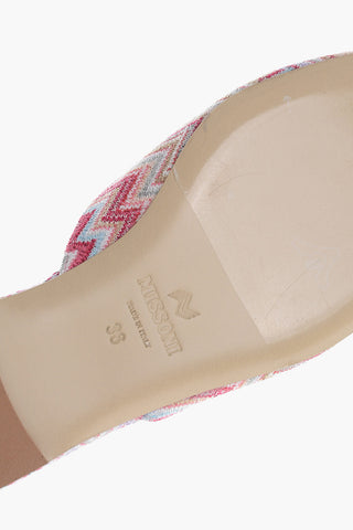 Lurex ALICUDI Mules with Zig Zag Pattern
