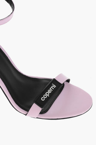 Leather SKINNY STRAP Sandals with Logo 9cm