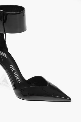 Patent Leather MORGAN Pumps with Ankle Strap 10.5cm