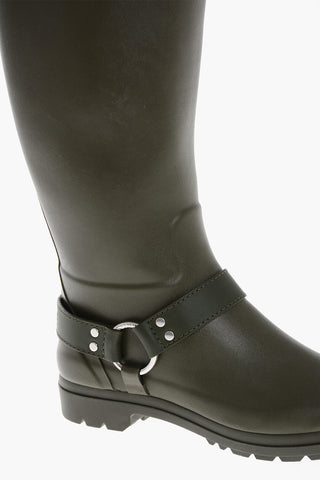 Rubber RAIN Boots with Biker Detail
