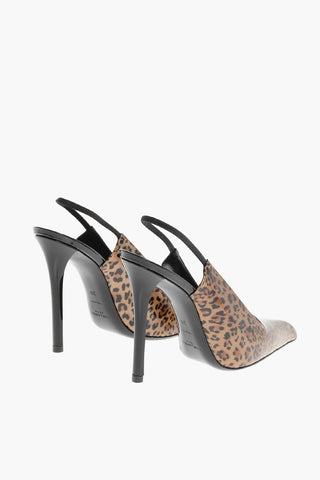 Patent Animal-Print Slingbacks with 11cm Stiletto Heel