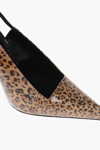 Patent Animal-Print Slingbacks with 11cm Stiletto Heel