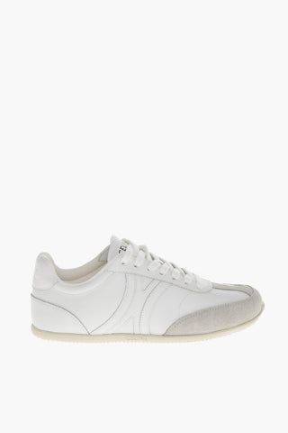 Leder-Sneaker mit Wildleder-Detail