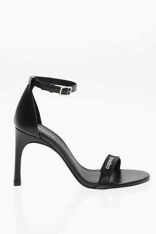 Leather SKINNY STRAP Sandals with Logo 9cm