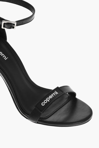 Leather SKINNY STRAP Sandals with Logo 9cm