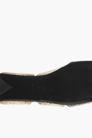 Lace-up RENEE Sandals with Snake Printed Leather