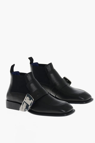 Leather Chelsea Boots with EDK Buckle