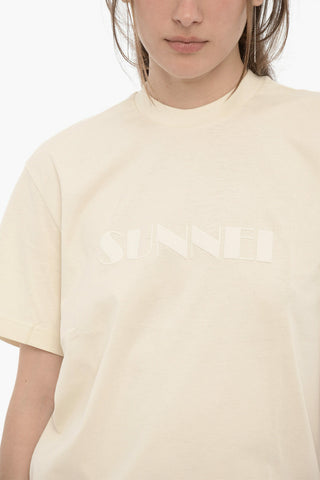 Solid Color UNISEX Crewneck T-Shirt with Embossed Logo