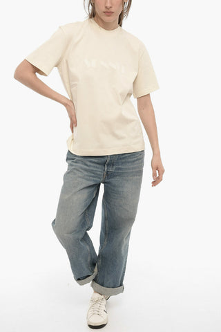 Solid Color UNISEX Crewneck T-Shirt with Embossed Logo