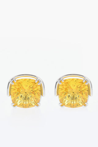 Stud Earrings HARMONIA with Cushion Cut Crystal