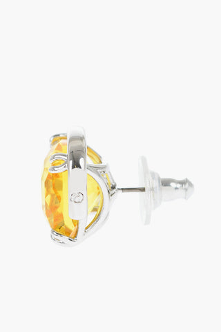 Stud Earrings HARMONIA with Cushion Cut Crystal
