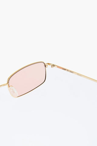 Metal OLSEN Sunglasses with Rectangular Frame and Coloured Lenses