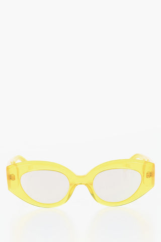 Sunglasses PETRA with Semi-Transparent Frame and Mirrored Lenses