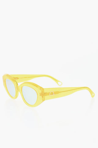 Sunglasses PETRA with Semi-Transparent Frame and Mirrored Lenses