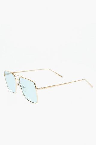 Metal SERPENT GREEN Aviator Sunglasses with Coloured Lenses