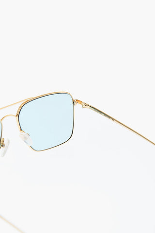 Metal SERPENT GREEN Aviator Sunglasses with Coloured Lenses