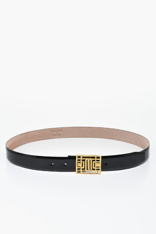  KHAITE Cintura in Vernice con Fibbia in Bronzo Placcato Oro 24K 30mm 