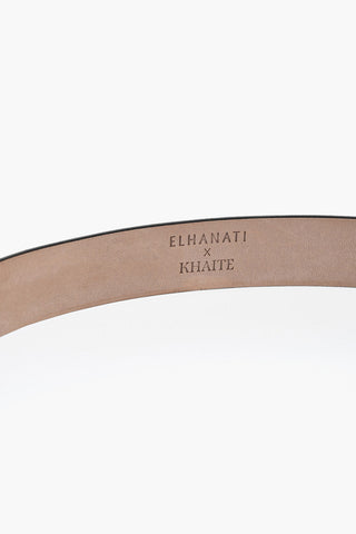  KHAITE Cintura in Vernice con Fibbia in Bronzo Placcato Oro 24K 30mm 