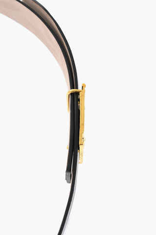  KHAITE Cintura in Vernice con Fibbia in Bronzo Placcato Oro 24K 30mm 