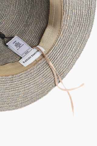 Raffia BESA 6 Cloche Hat with Leather Detail