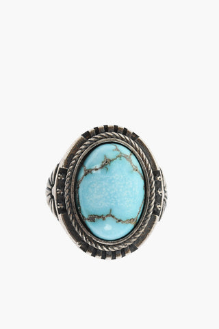 Brass NATIVE Ring with Rock