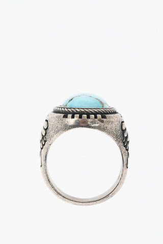 Brass NATIVE Ring with Rock