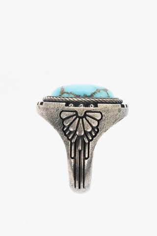 Brass NATIVE Ring with Rock
