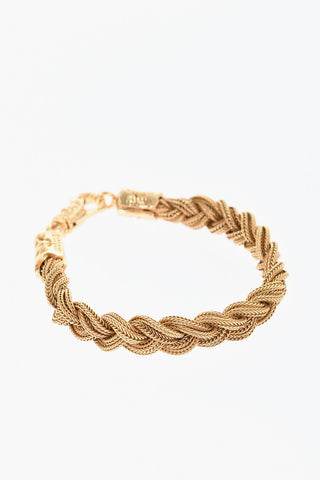 Bracciale in Argento Intrecciato Effetto Dorato