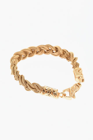 Bracciale in Argento Intrecciato Effetto Dorato