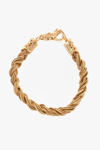 Bracciale in Argento Intrecciato Effetto Dorato
