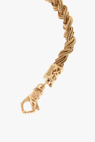 Bracciale in Argento Intrecciato Effetto Dorato