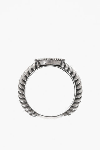 Signet Silver Ring with Rock