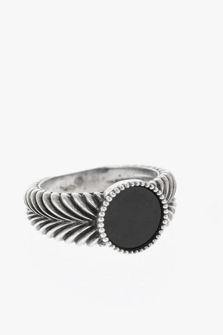 Signet Silver Ring with Rock