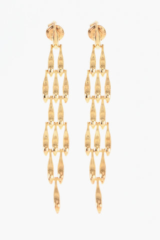 Golden Effect Silver Earrings