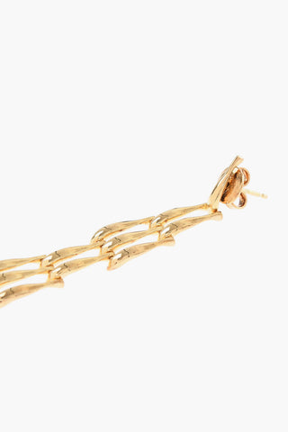 Golden Effect Silver Earrings