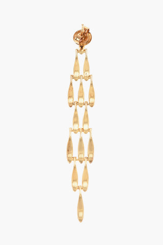 Golden Effect Silver Earrings