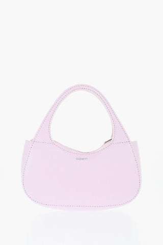 Leather Mini Baguette Bag with Removable Shoulder Strap