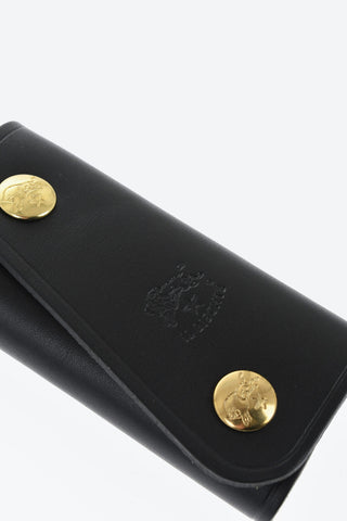 Leather Key Rings with Golden Effect