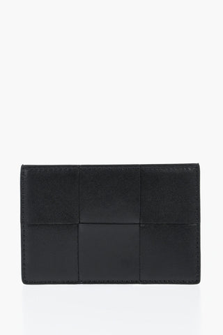 Solid Color Braided Leather Card Holder