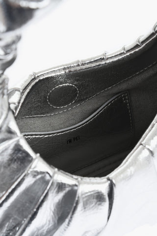 Ruched Metallic Faux Leather GABBI Hobo Bag
