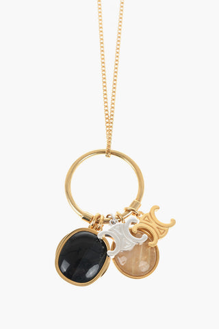 Golden Effect Necklace with Pendant