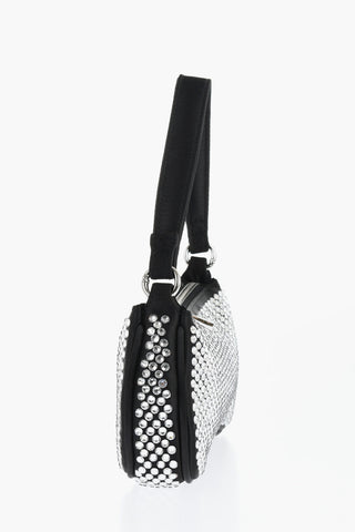 Satin EVA Mini Bag With Rhinestone Embellishment