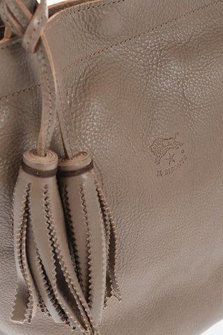 Borsa a Secchiello in Pelle Martellata