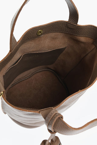 Borsa a Secchiello in Pelle Martellata