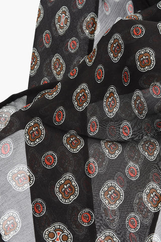 Biscuit Printed Silk Foulard 