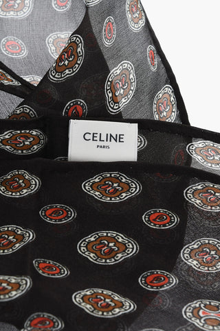 Biscuit Printed Silk Foulard 