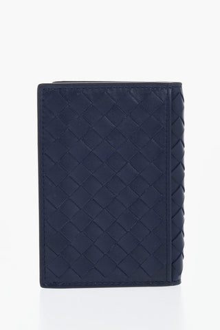 Solid Color Braided Leather Card Holder